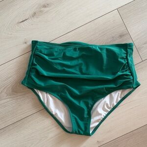 Kelly Green High-Waisted Bikini Bottom